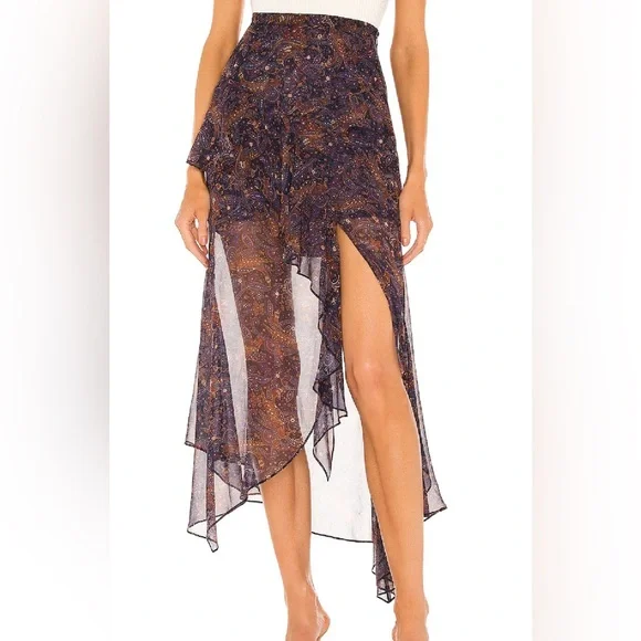 Veronica Beard NWT Trixie Silk Handkerchief Chiffon Ruffle Asymmetric Midi 4 - Picture 5 of 16